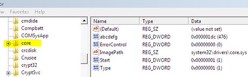 remove core.sys rootkit