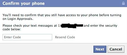 Enable Login Approvals on Facebook