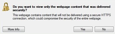 Facebook Security Warning message for Applications