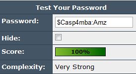 Choosing a strong password